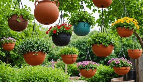 Les pots suspendus, une touche d'originalité pour votre jardin